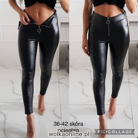Spodnie skórzane damskie 4860, S-XL, 1 Kolor