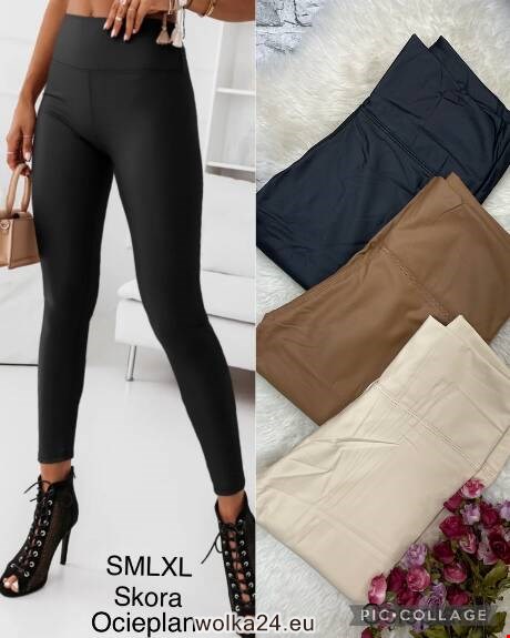 Spodnie skórzane damskie 4865, S-XL, 1 Kolor 1