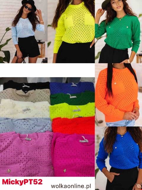 Sweter damskie PT52 Mix kolor Standard (towar tureckie)
