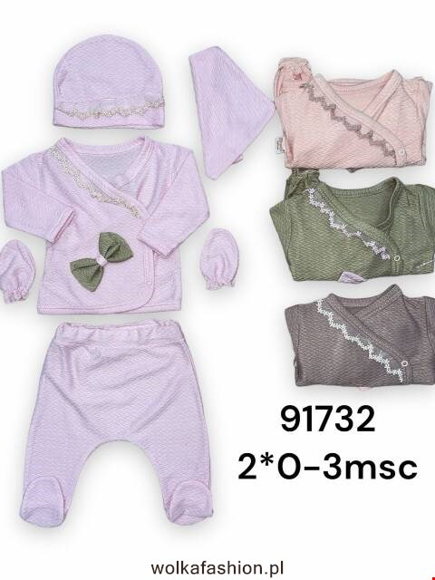 Komplet niemowlęcy 91732 Mix kolor 2-3m (towar tureckie) 1