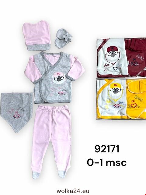 Komplet niemowlęcy 92171 Mix kolor 0-1m (towar tureckie) 2