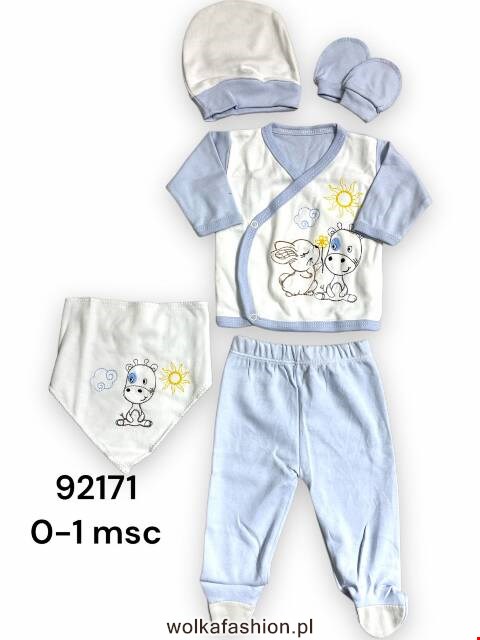 Komplet niemowlęcy 92171 Mix kolor 0-1m (towar tureckie)