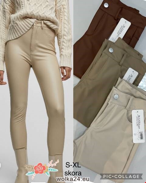 Spodnie skórzane damskie 8361 1 Kolor S-XL