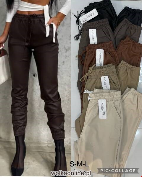 Spodnie skórzane damskie 8366 1 Kolor S-XL
