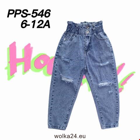 Spodnie dziewczęce jeansowe PPS-546 1 kolor 8-16