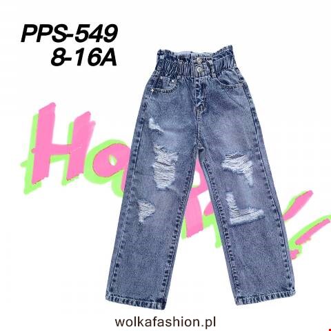 Spodnie dziewczęce jeansowe PPS-549 1 kolor 8-16