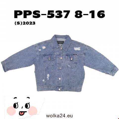 Kurtka dziewczęca jeansowa PPS-537 1k kolor 8-16 1