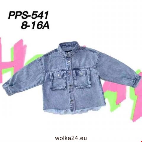 Kurtka dziewczęca jeansowa PPS-541 1 kolor 8-16