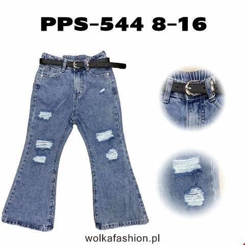 Spodnie dziewczęce jeansowe PPS-544 1 kolor 8-16 1