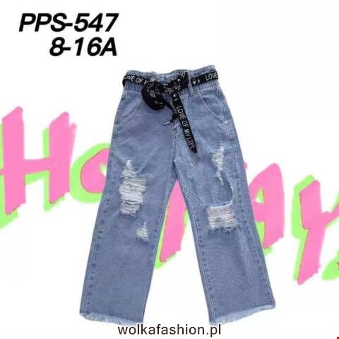 Spodnie dziewczęce jeansowe PPS-547 1 kolor 8-16 1