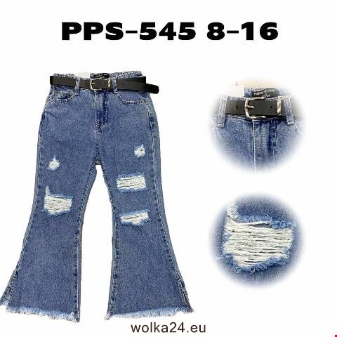 Spodnie dziewczęce jeansowe PPS-545 1 kolor 8-16