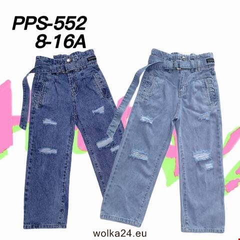 Spodnie dziewczęce jeansowe PPS-552 1 kolor 8-16