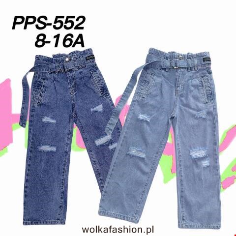 Spodnie dziewczęce jeansowe PPS-552 1 kolor 8-16