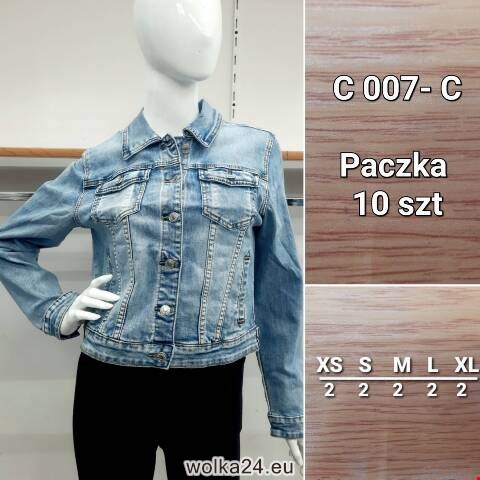 Kurtka jeansowa damskie C007-C 1 kolor XS-XL