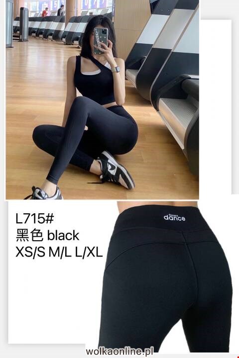 Leginsy damskie L715 1 Kolor S-XL