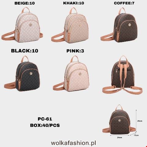 Plecaki damskie PC-61 Mix kolor Standard