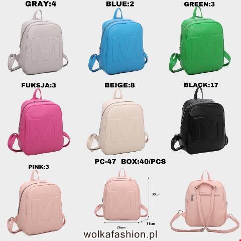 Plecaki damskie PC-47 Mix kolor Standard