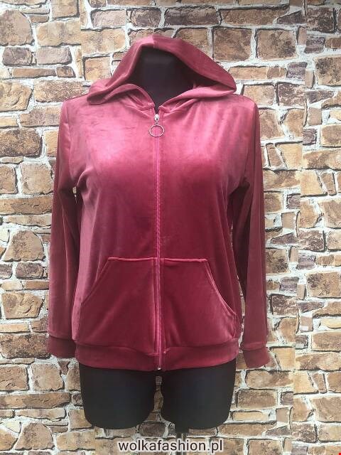 Bluza welurowa damskie 7443 1 kolor L-4XL (towar polskie)