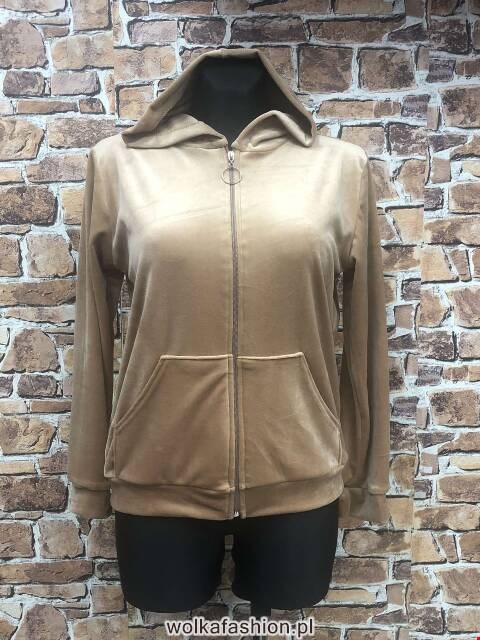 Bluza welurowa damskie 7445 1 kolor L-4XL (towar polskie)