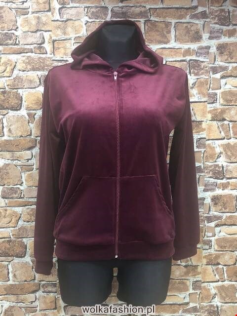 Bluza welurowa damskie 7446 1 kolor L-4XL (towar polskie)