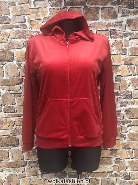 Bluza welurowa damskie 7447 1 kolor L-4XL (towar polskie)