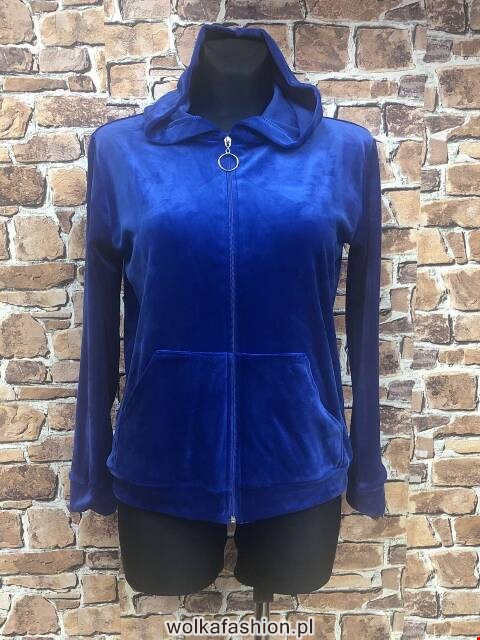 Bluza welurowa damskie 7448 1 kolor L-4XL (towar polskie)