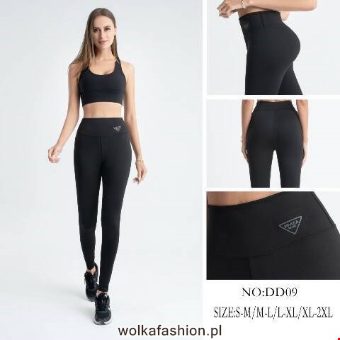 Leginsy damskie DD09 1 kolor S-2XL