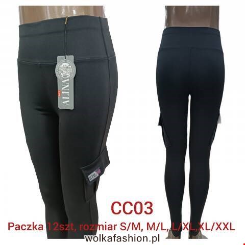 Leginsy  damskie CC03 1 kolor S-2XL