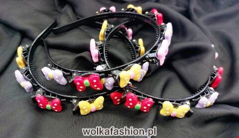 Opaski ze spinkami  dziewczynek 6805 Mix kolor Standard