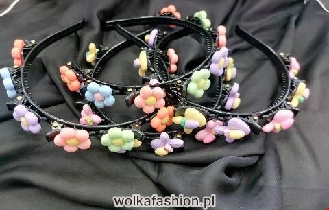 Opaski ze spinkami  dziewczynek 6807 Mix kolor Standard