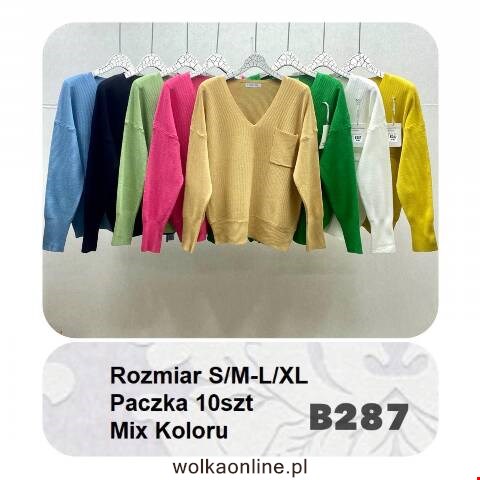 Sweter wiosene damskie B287 Mix Kolor S/M-L-XL