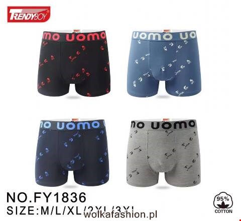 Bokserki męskie F1836 Mix kolor M-3XL