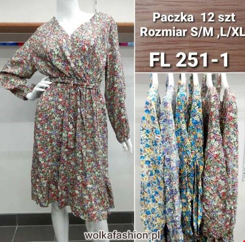 Sukienka damskie FL251-1 Mix kolor S/M-L/XL