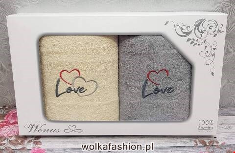 Komplet ręczników walentynkowych 5780 Mix kolor 70x140