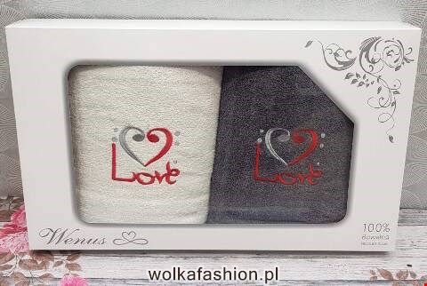 Komplet ręczników walentynkowych 5783 Mix kolor 70x140