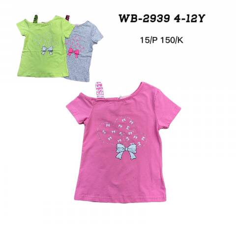 Bluzka dziewczęca WB-2939 Mix Kolor 4-12 1