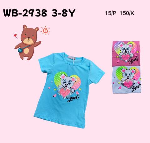 Bluzka dziewczęca WB-2938 Mix Kolor 3-8 1