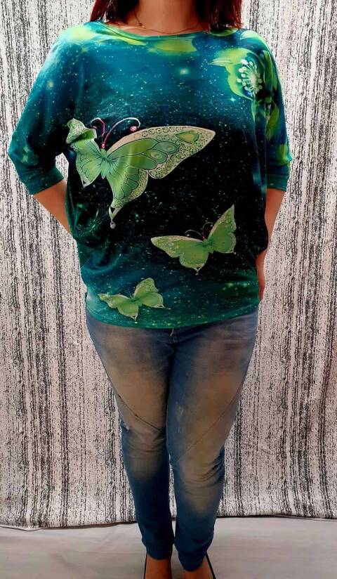 Bluzka damskie 1992 Mix kolor Standard (towar polskie)