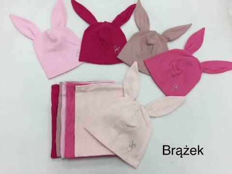 Komplet Czapka dziewczęca 2049 Mix kolor Standard