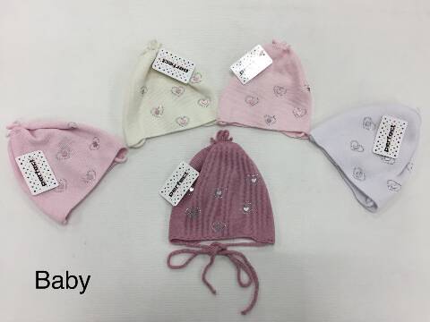 Czapka dziewczęca dzianinowa 2067 Mix kolor Standard 1