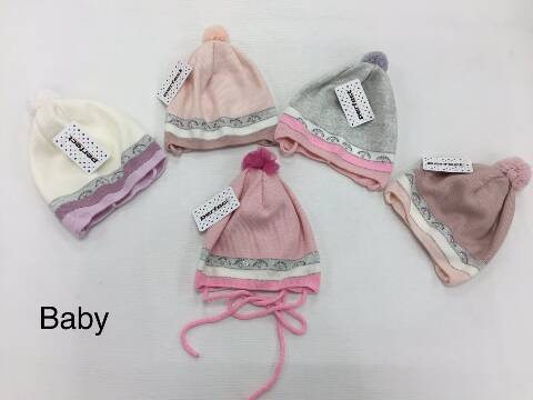 Czapka dziewczęca dzianinowa 2068 Mix kolor Standard 1