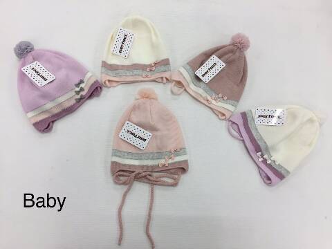 Czapka dziewczęca dzianinowa 2070 Mix kolor Standard 1