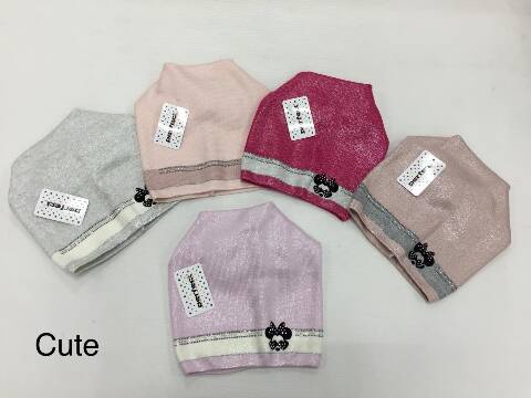 Czapka dziewczęca dzianinowa 2075 Mix kolor Standard 1