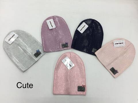 Czapka dziewczęca dzianinowa 2077 Mix kolor Standard