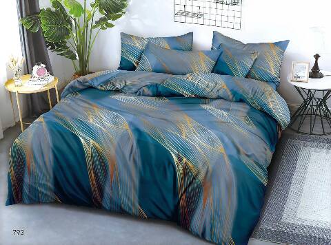 Komplet pościel 4 części 6268 Mix wzory 200x220