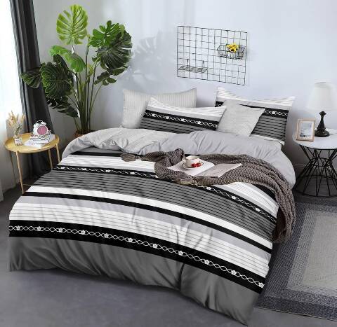 Komplet pościel 4 części 6271 Mix wzory 200x220