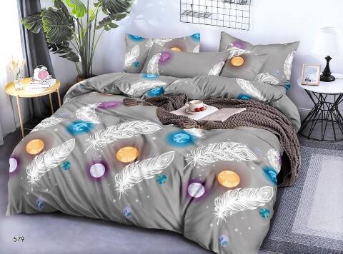 Komplet pościel 4 części 6273 Mix wzory 200x220