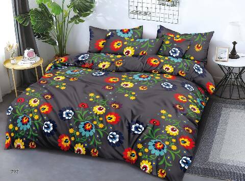 Komplet pościel 4 części 6283 Mix wzory 200x220