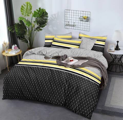 Komplet pościel 4 części 6305 Mix wzory 160x200 1