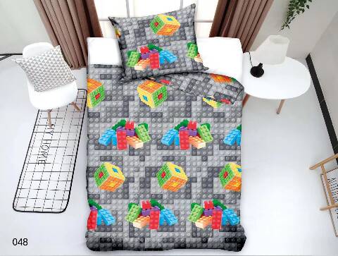 Komplet pościel 4 części 6316 Mix wzory 140x200